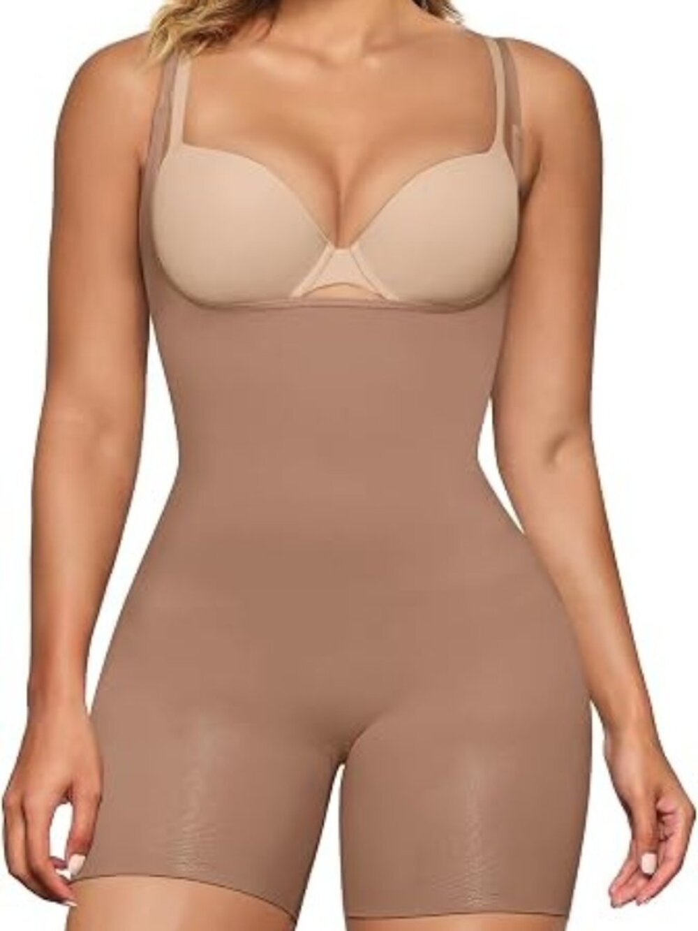 #2471 SHAPERX Open Bust Shapewear Tummy Control Bodysuits Seamless Compression